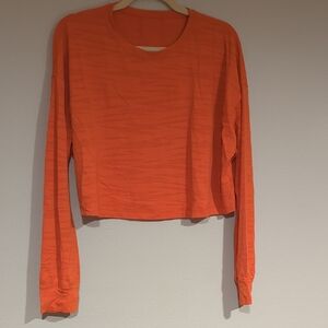 Lululemon Muscle Love Long Sleeve Shirt *Tiger Mesh Warm Coral